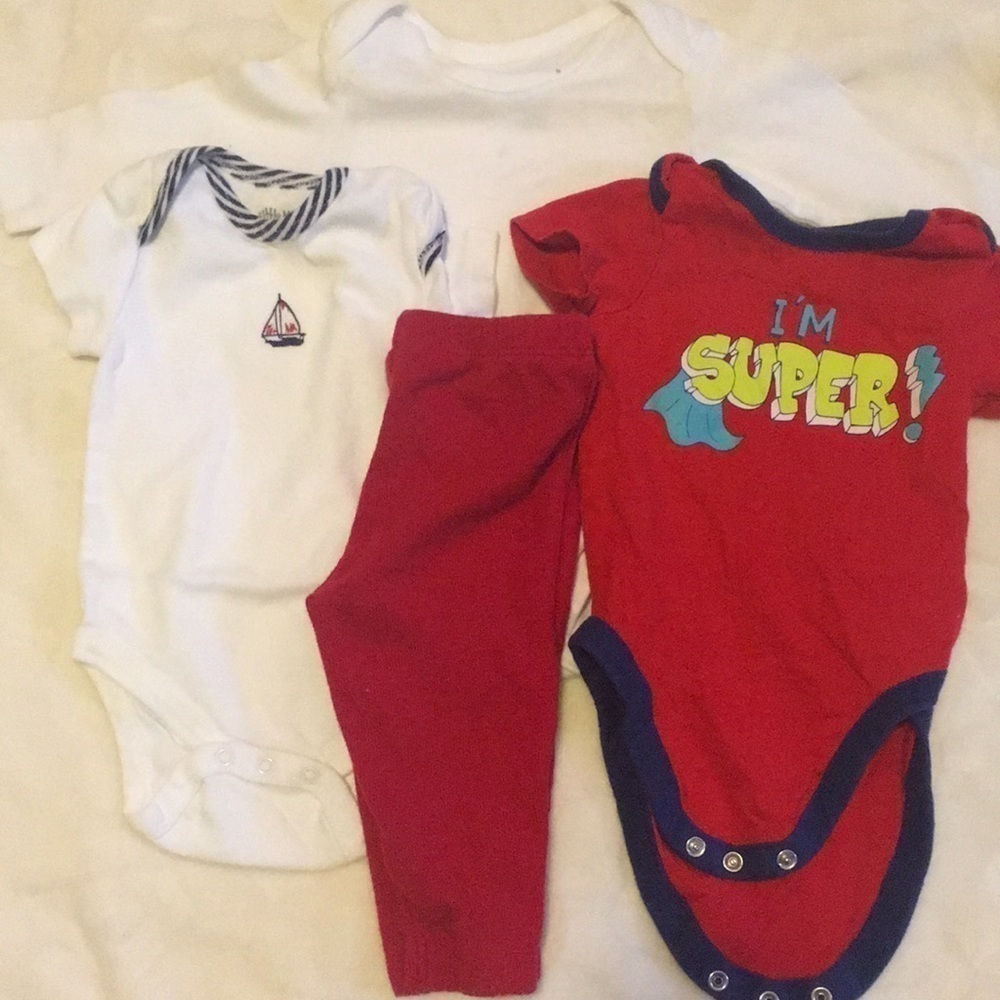 Infant 4 Piece Set clothing bundle bodysuit pants